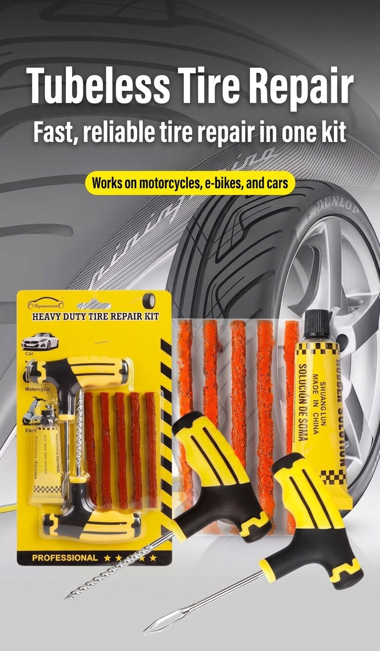 Tire Repair Tool Kit - 42 to 62 Piece Sets