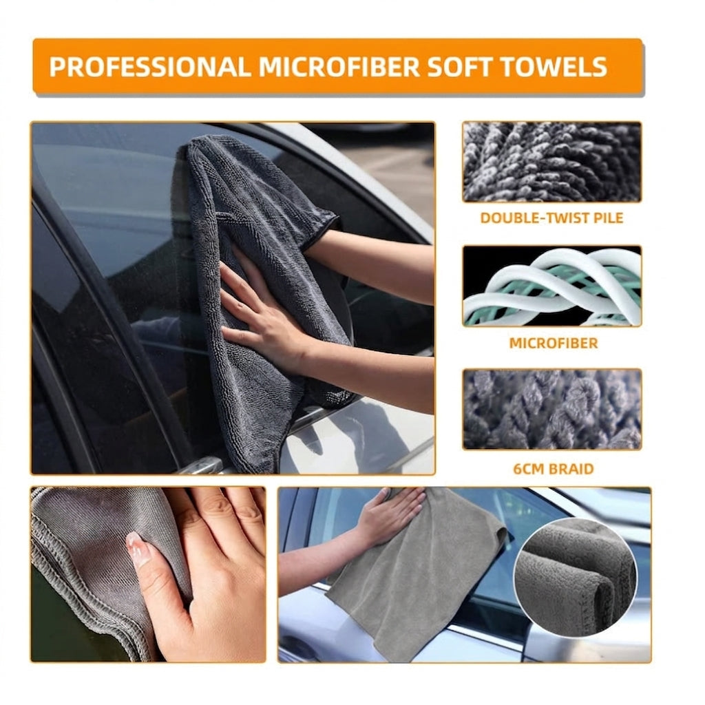 Amazon Hot-selling car wash set 9-piece set C car cleaning waterproof gloves tire crevice cleaning brush car wash