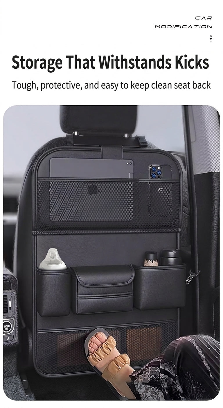 Car seatback storage bag, hanging bag, car front seat, rear seat shelf, small table, and in-car artifact