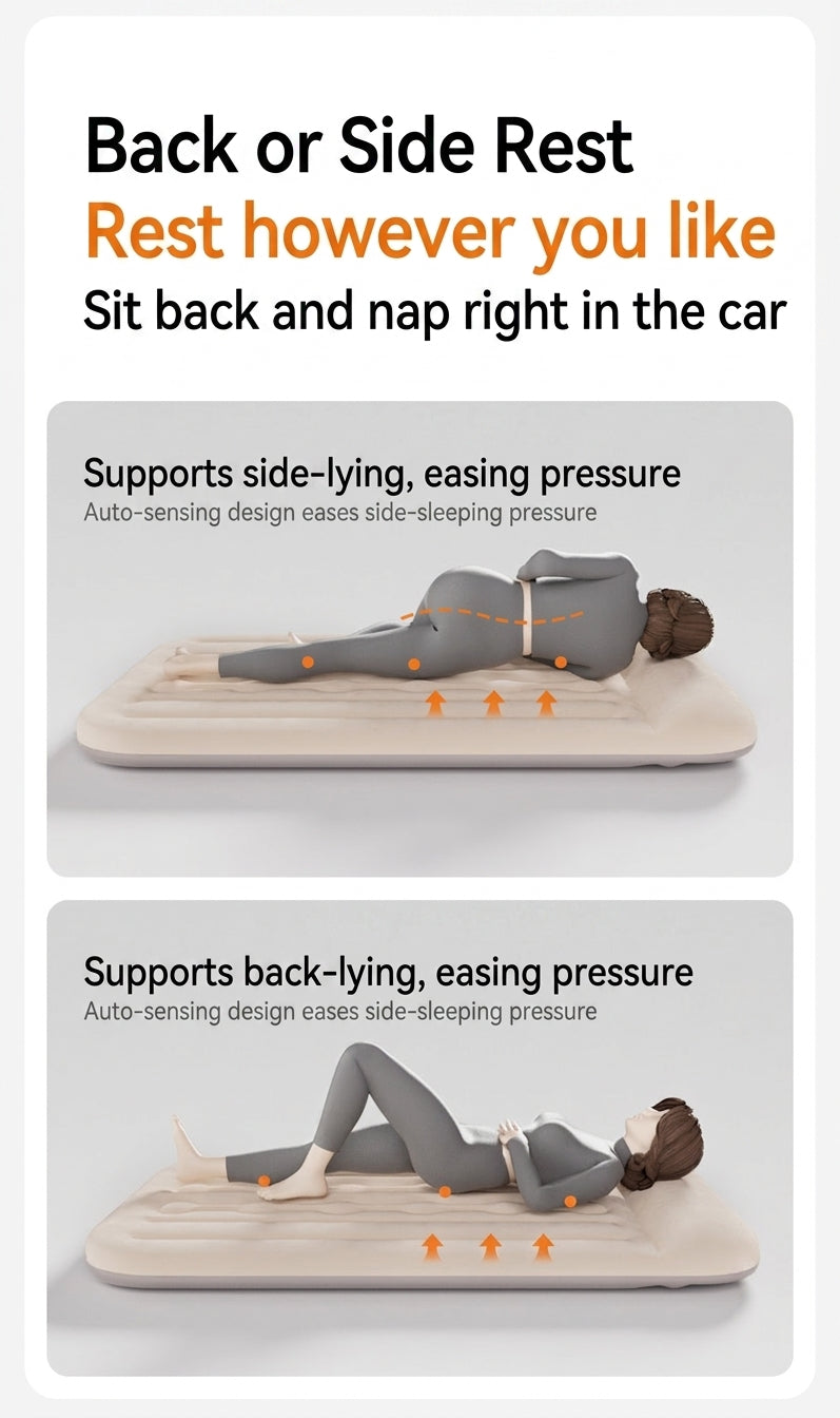 26 New Rear Seat Sleeping Essentials with Leveling Pad for Travel, Outings, Spring Outings, Outdoor Car Inflatable Bed