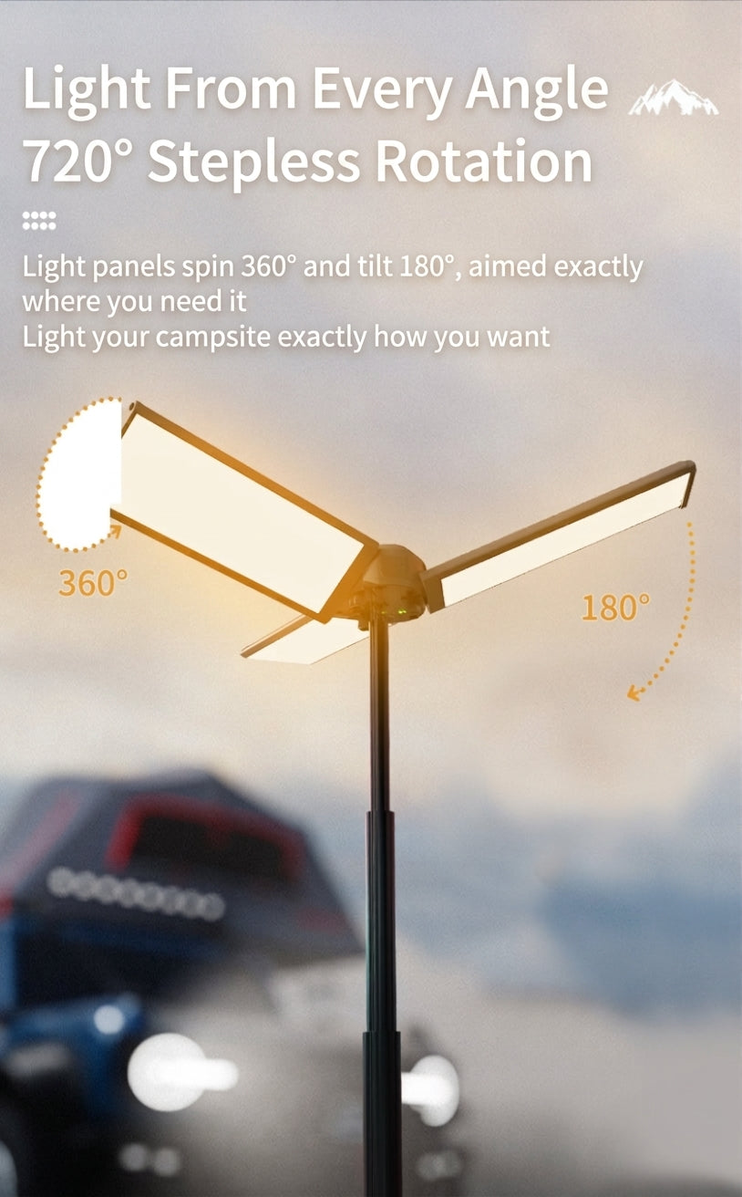 Camping Light with Telescopic Stand - Retractable