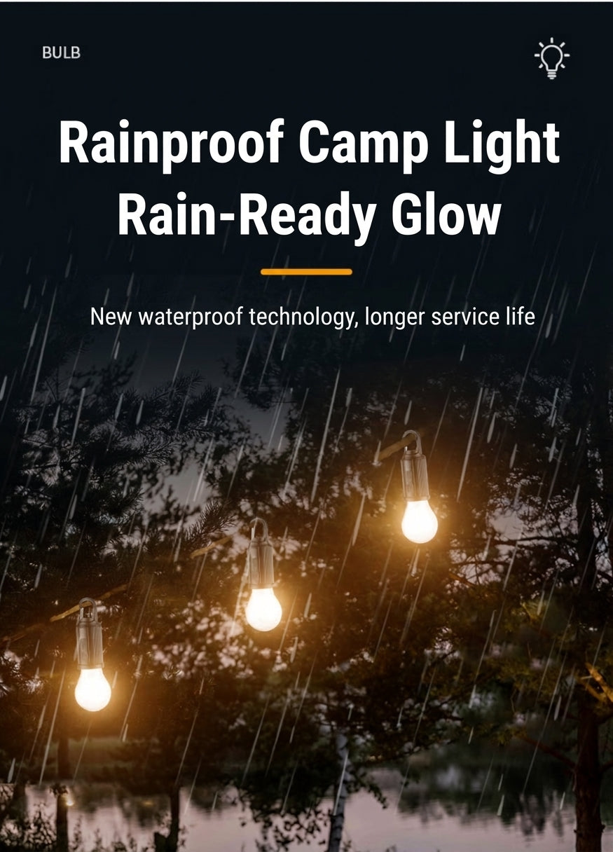 LED Camping Tent Light with Solar & USB Charging