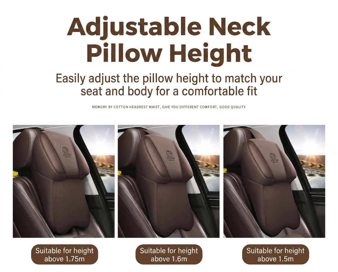 [Full leather on both sides] aviation-grade car neck pillow, memory foam, neck pillow, neck pillow in the car, car seat, neck pillow