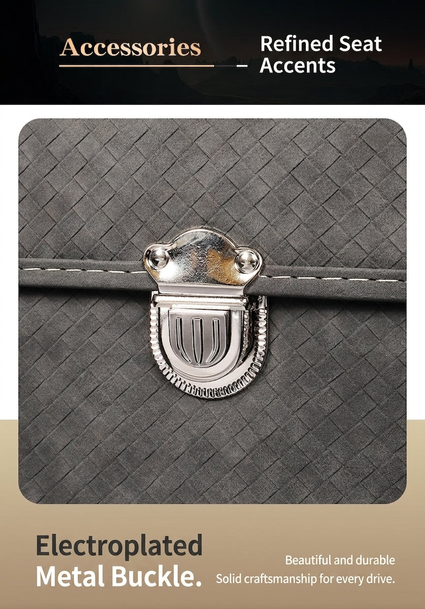 New woven pattern car trunk storage box, foldable car storage box, leather organizer box, factory wholesale