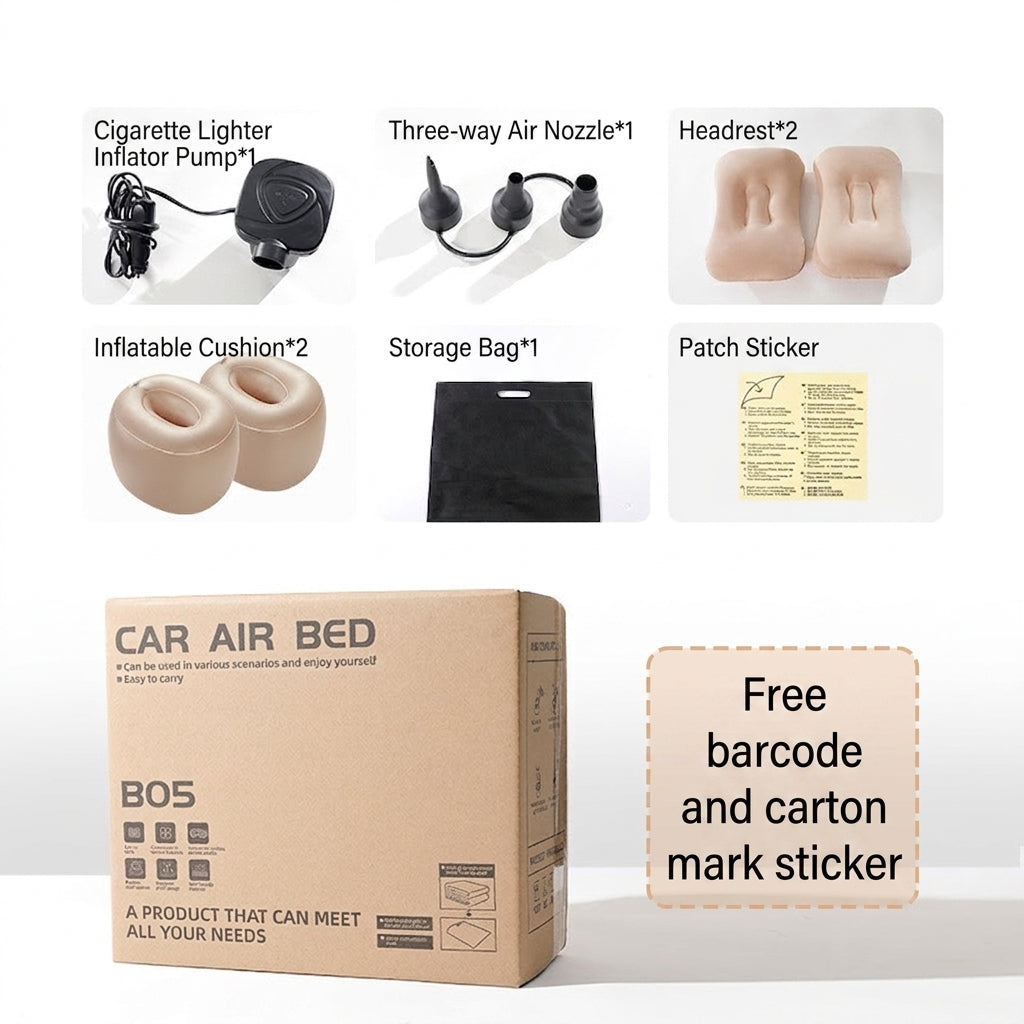 Cross-border car inflatable bed Car rear exhaust mattress Universal folding sleeping air mattress travel mattress