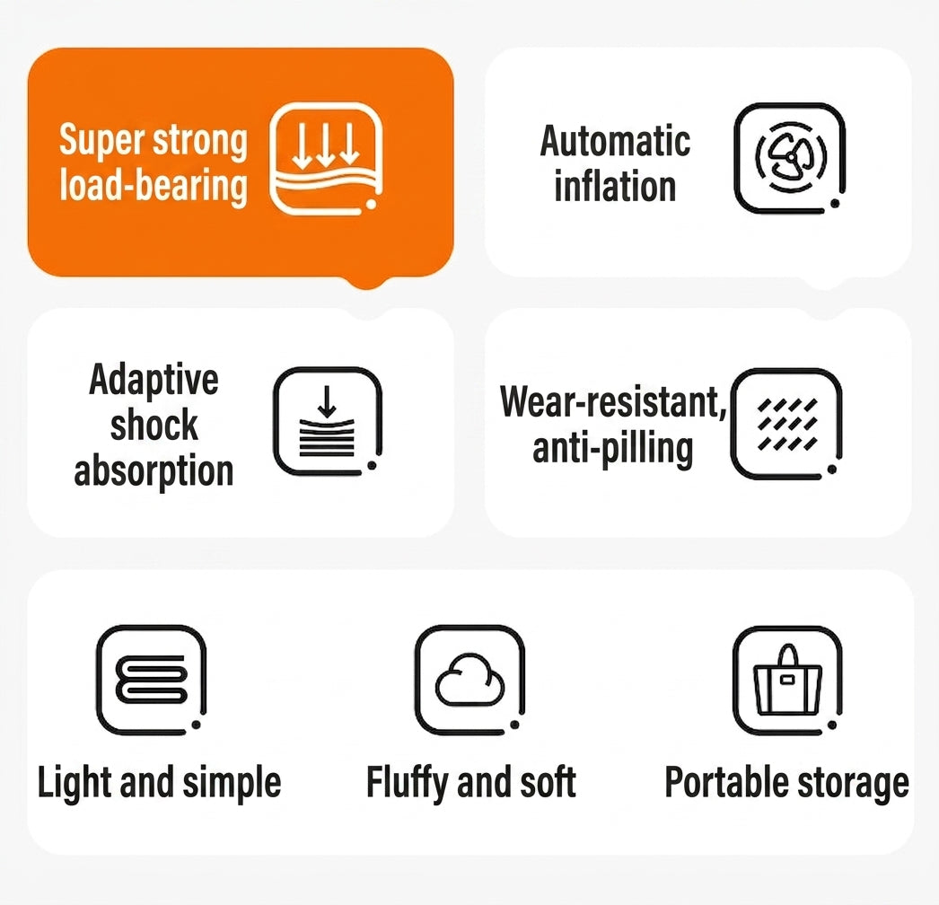 Car rear sleeping automatic travel mattress sedan air mattress car sleeping in the car portable intelligent AI car inflatable bed
