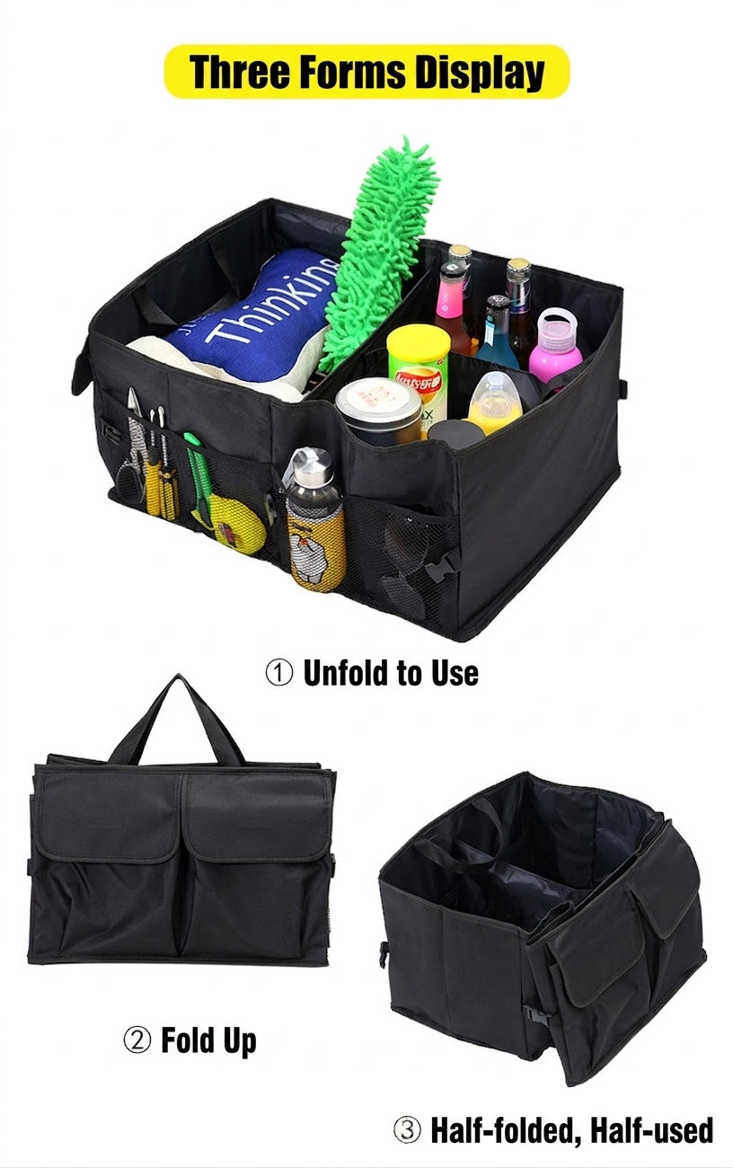 Cross-border cargo source: Oxford cloth for cars, trunk storage bags, multifunctional foldable storage boxes for car use, storage boxes