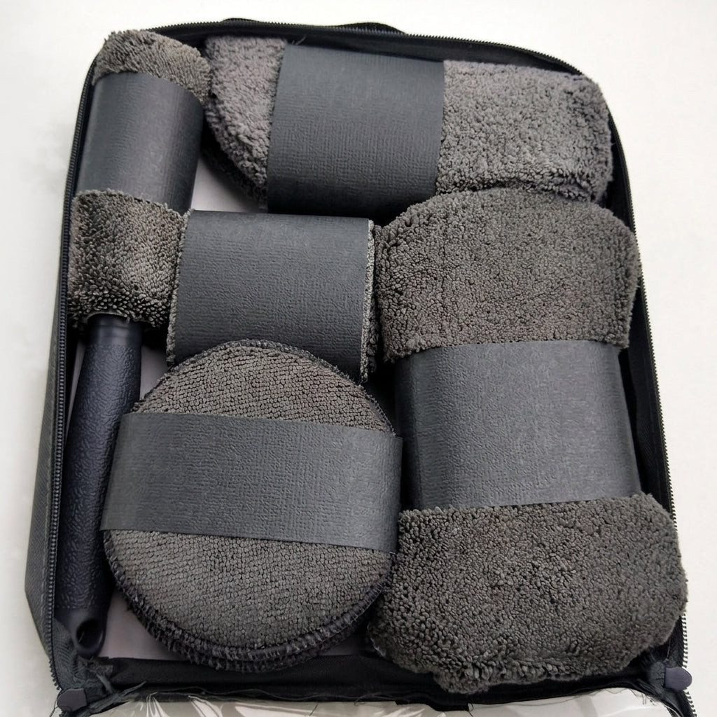 Car Wash 9 Piece Set Car Towel Home Car Beauty Cleaning Gloves Towel Wipes Waxing Sponge Wheel Brush