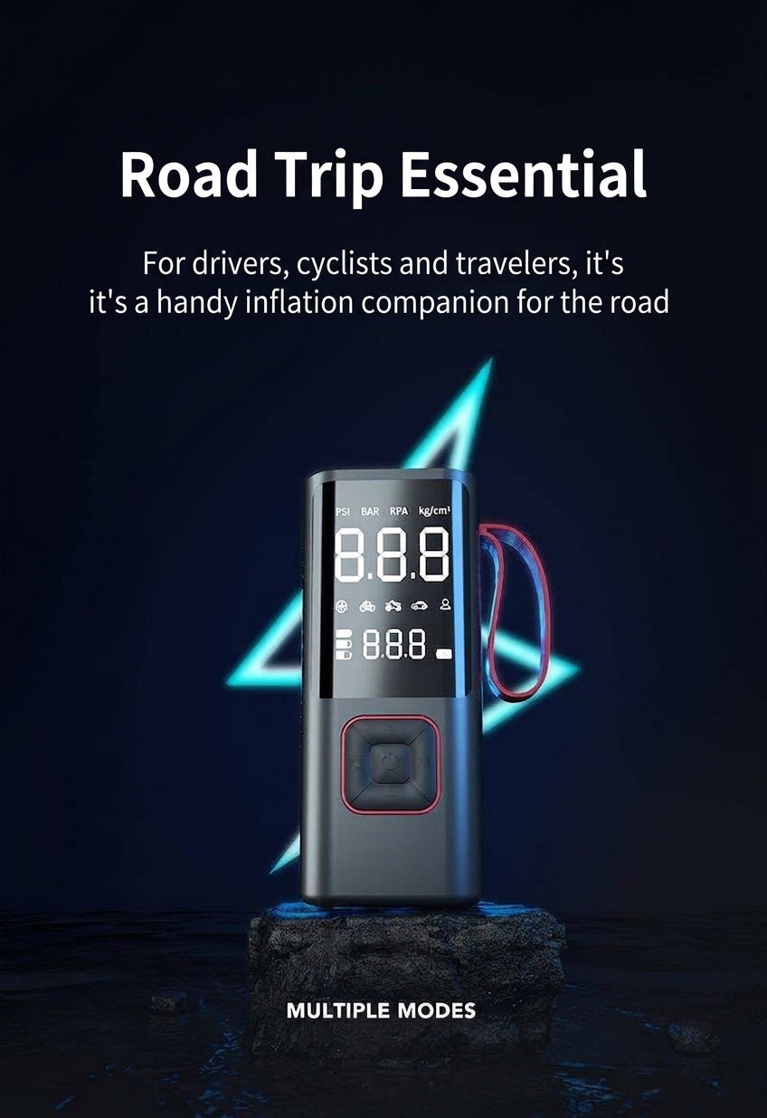 Car Inflator Pump Outdoor Convenient Car Wireless Inflator Pump Digital Tire Pressure Car Tire Electric Pump