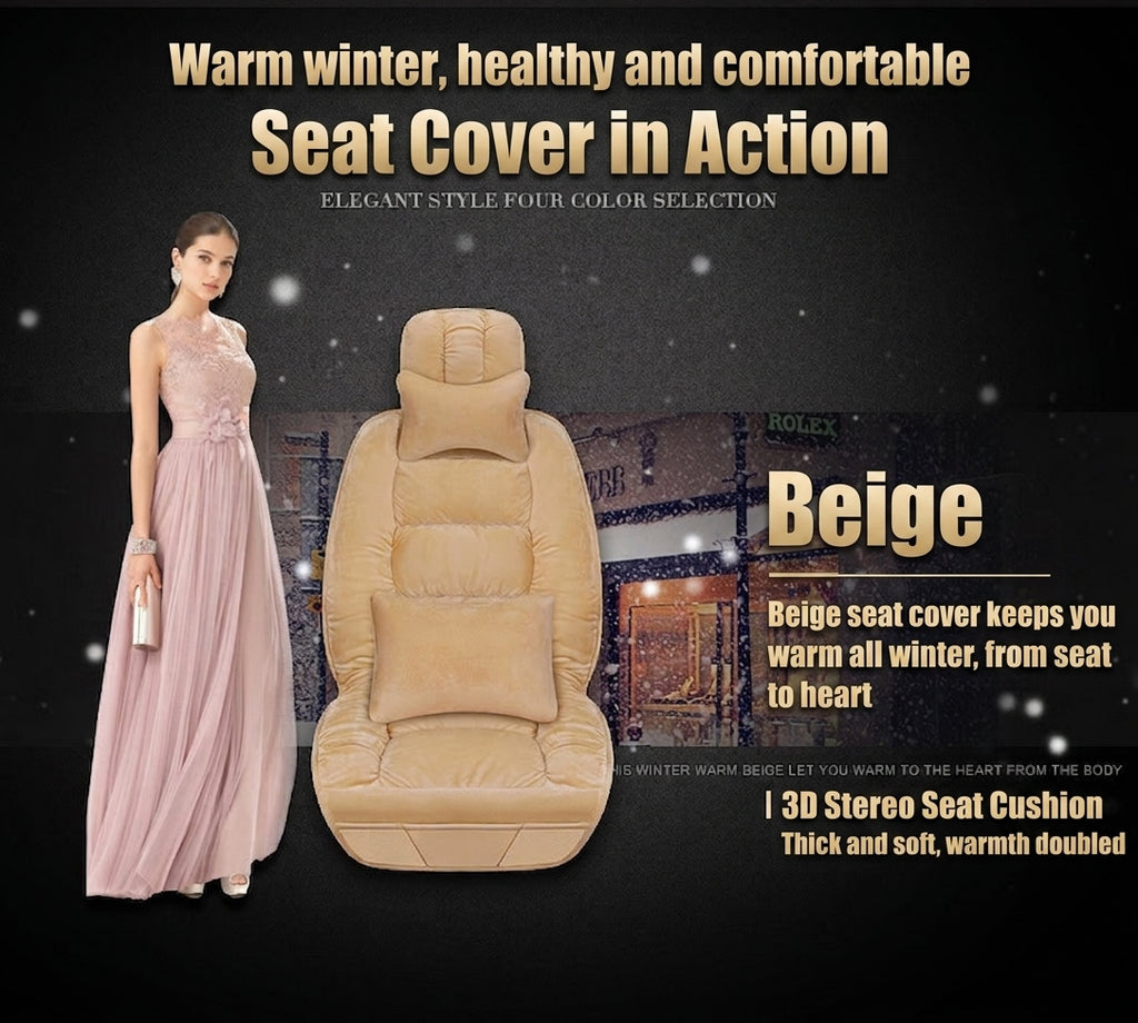 Winter short plush car seat cushion new winter car fleece seat cover universal down all-inclusive seat cushion wholesale