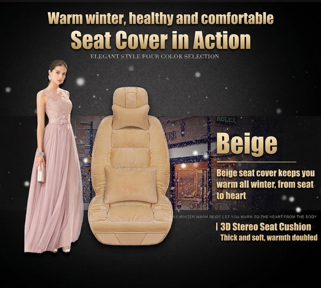 Winter short plush car seat cushion new winter car fleece seat cover universal down all-inclusive seat cushion wholesale