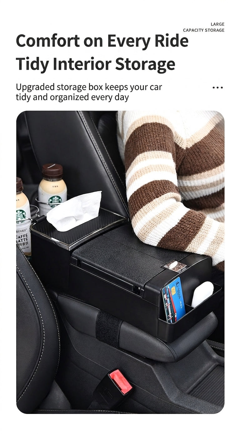 Car tissue box, armrest box, multifunctional water cup holder, storage box, creative and simple car interior sundries storage box