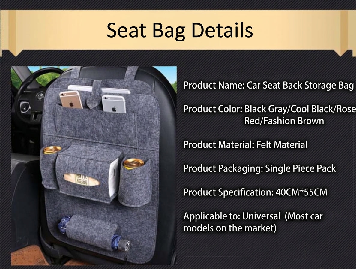 Car accessories car seat back storage bag multi-function back storage bag creative utility car hanging bag storage box
