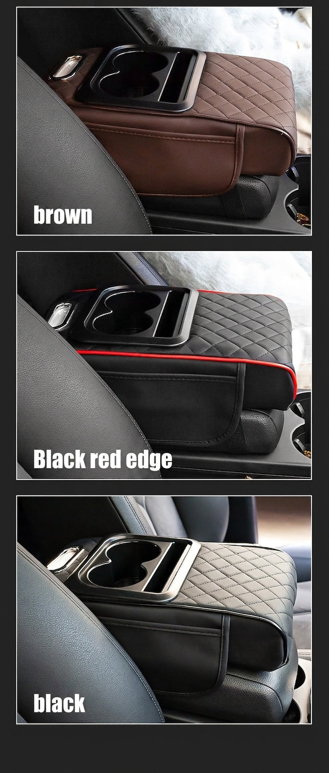 Armrest box raised pad, car cup holder, tissue box (Huotong Global · Light Custom) universal microfiber leather