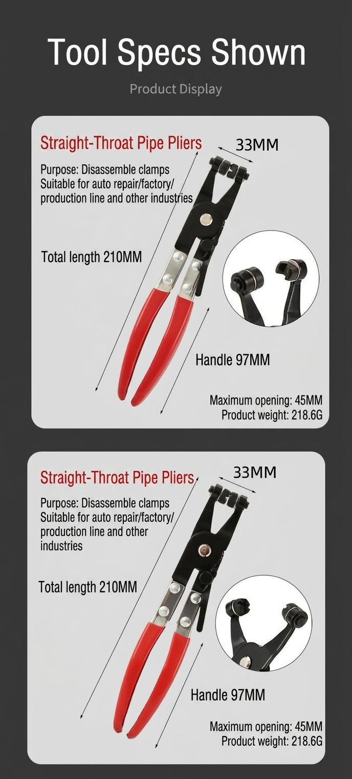 Cross-border automotive repair tool sets, gasoline pipe joint disassembly pliers, car ring separators, pipe bundle pliers, wholesale