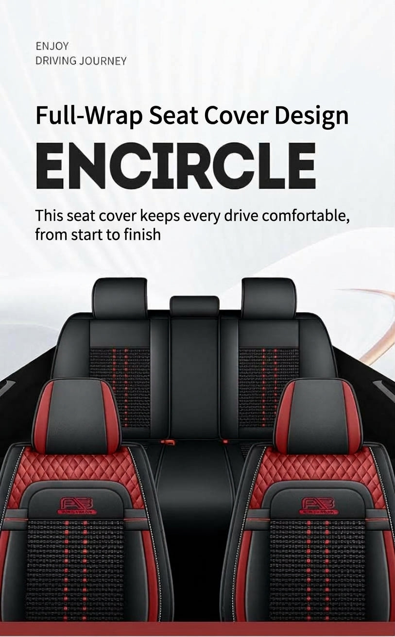 Car seat cushion new all-enclosed special seat cover four seasons universal leather seat cover summer ice silk cartoon seat cushion cover
