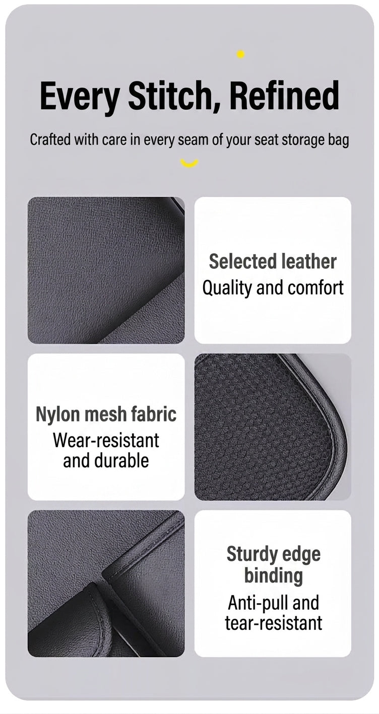 Car seatback storage bag, hanging bag, car front seat, rear seat shelf, small table, and in-car artifact