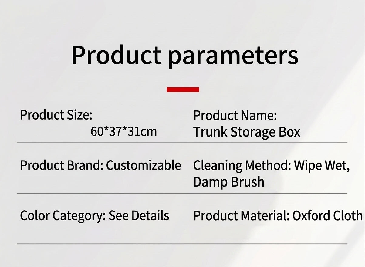 Cross-border car storage box trunk storage box oxford cloth storage box large capacity foldable spot wholesale
