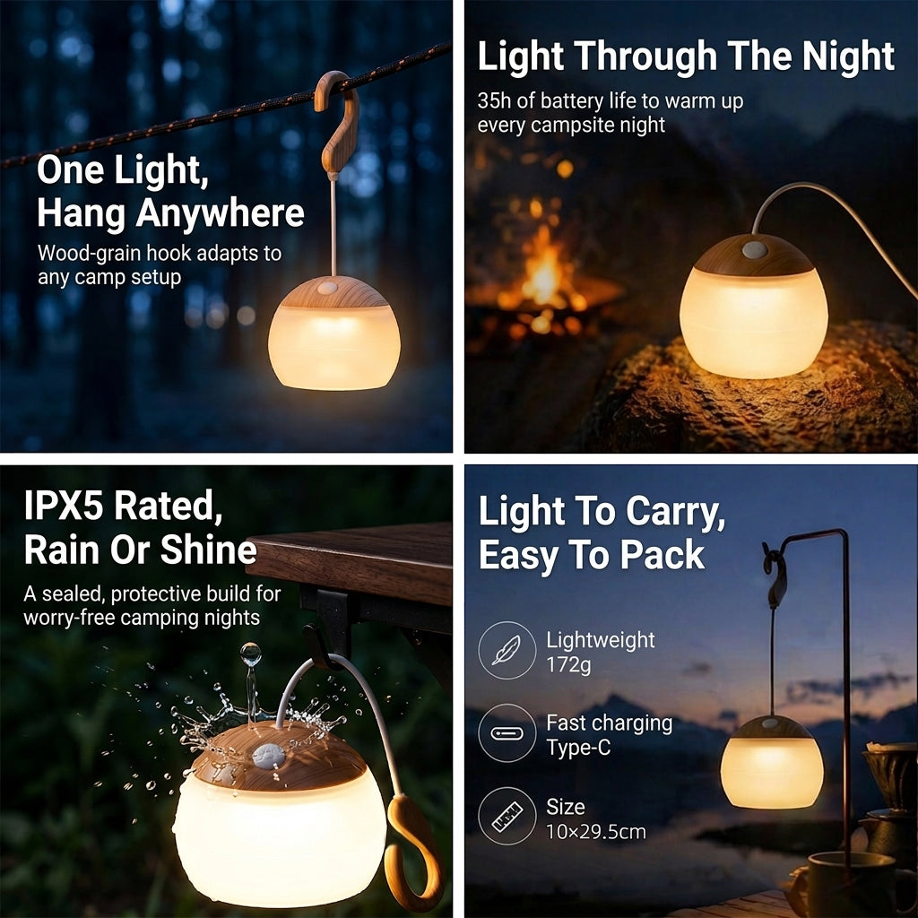 Camping Light Rechargeable LED Tent Lantern