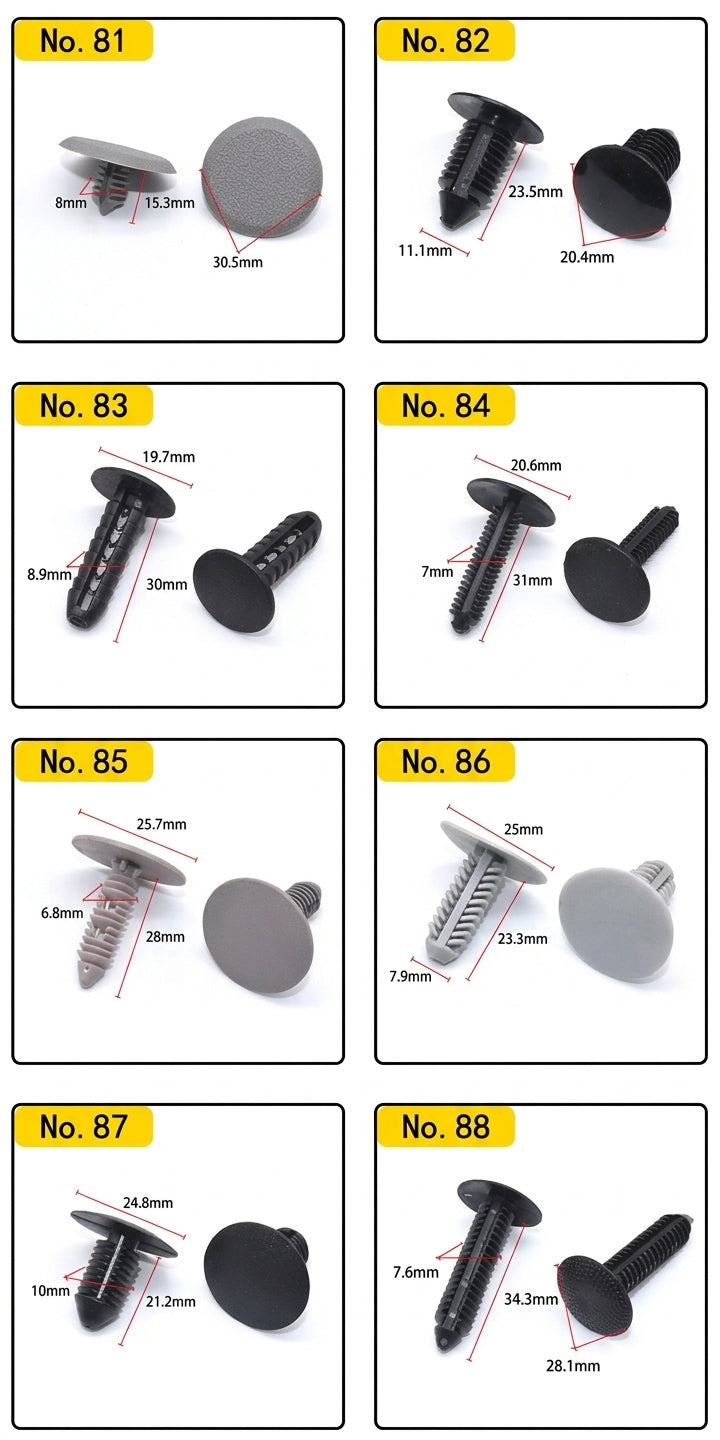 Car universal nylon roof, trunk interior buckle, rivet seal, pickup card, barb buckle, Christmas tree buckle
