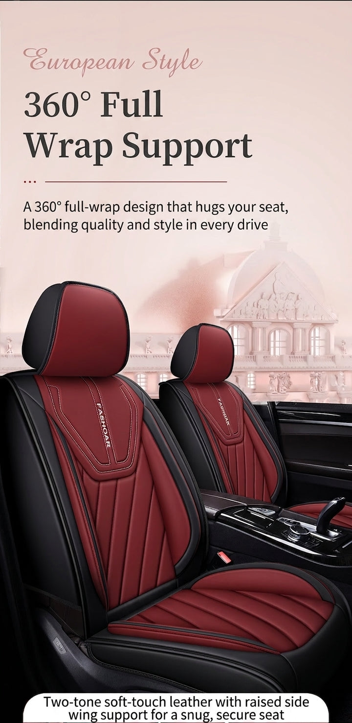 Universal four-season Nappa leather seat cover for car seat cushions, premium feel, anti-dirt, full coverage ventilation, breathable new seat cover