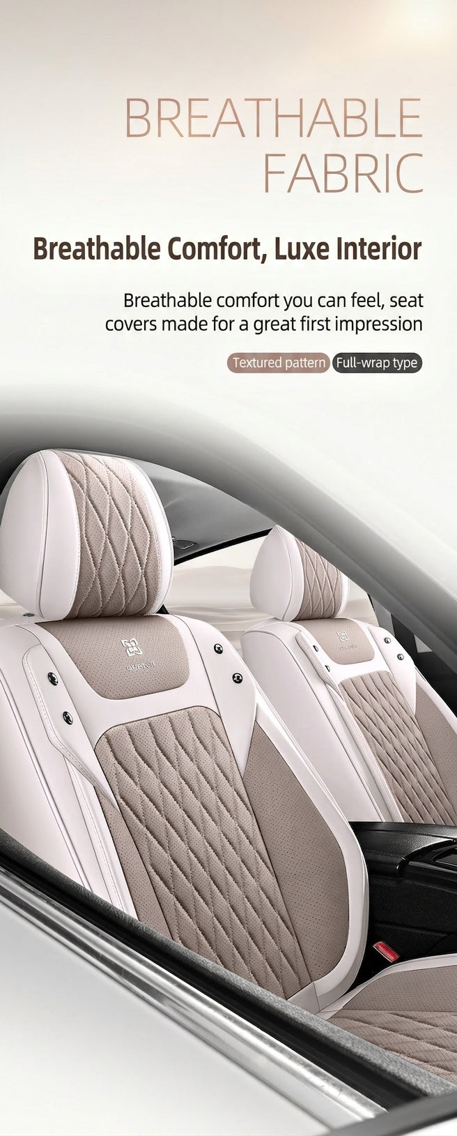 New car seat cushion, all-season universal seat, Nappa leather full-coverage seat cover, small sedan SUV seat cushion manufacturer wholesale