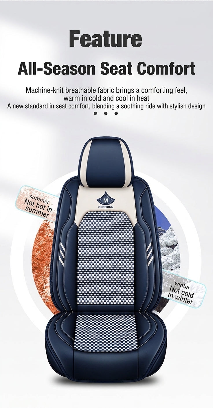 2024 car seat cushions, all-season universal, full coverage five-seater car seat cushions, summer breathable ice silk seat covers wholesale