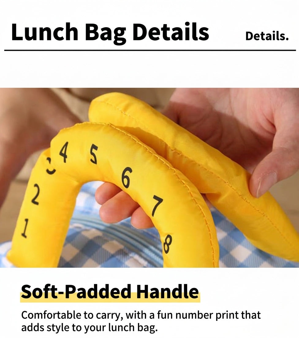 Insulated Lunch Box Bag, Portable Large Capacity