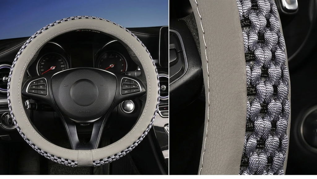 Factory direct sales of Ice Silk breathable non-slip steering wheel covers, all-season universal car handlebar covers, cross-border e-commerce Amazon