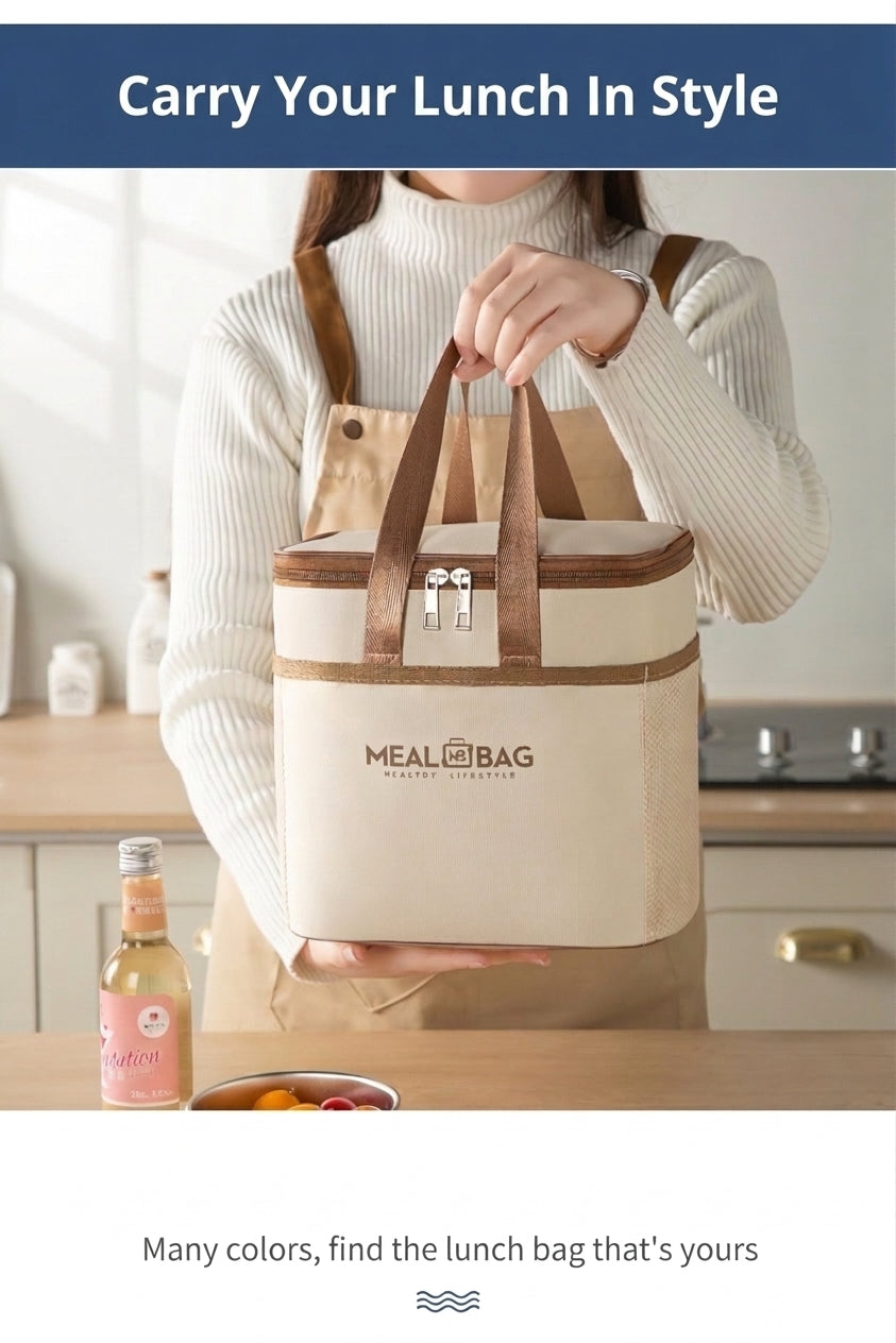 Insulated Lunch Bag, Waterproof Tote