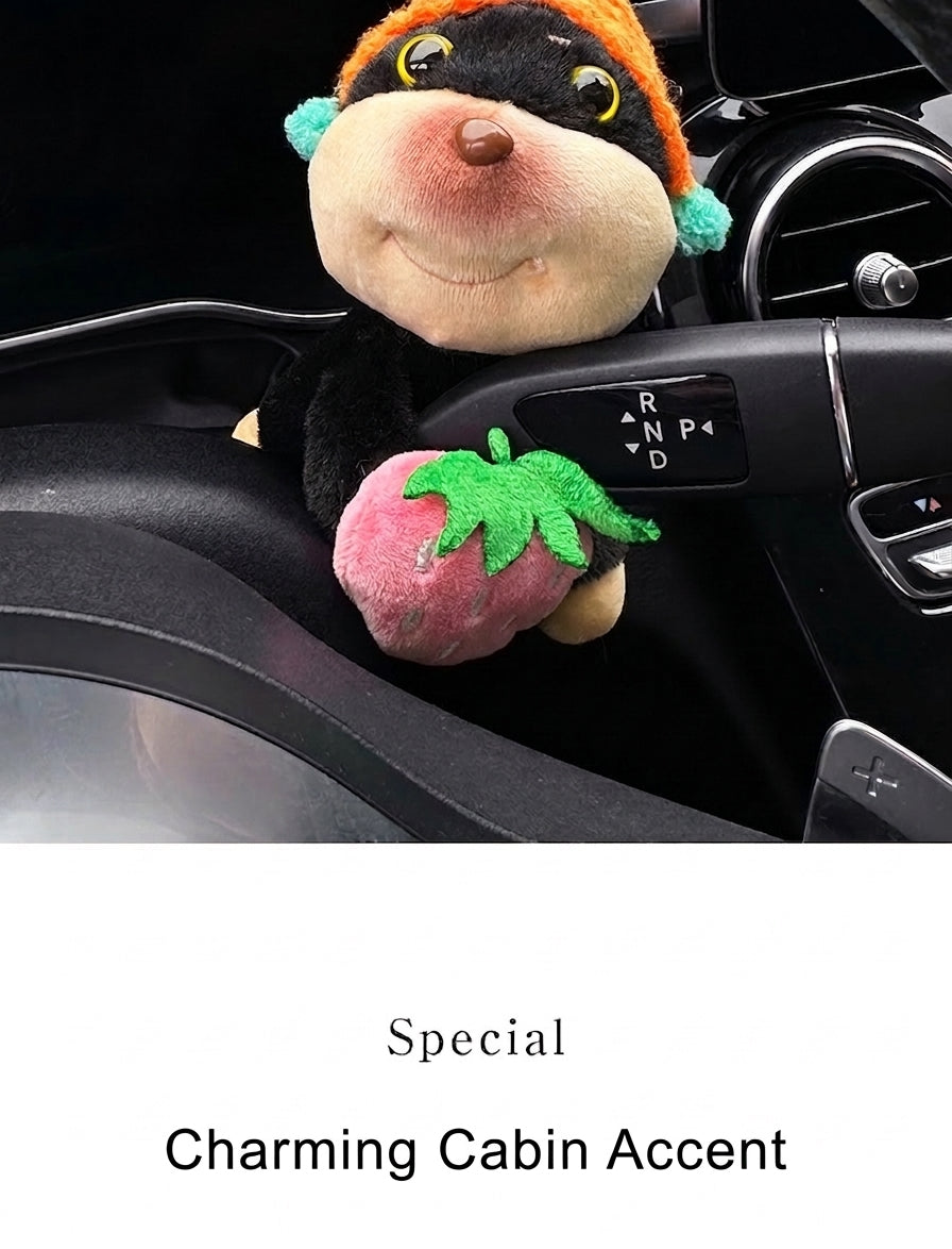 Car ornaments cute dolls bee dog car central control screen party doll display screen decoration car interior products