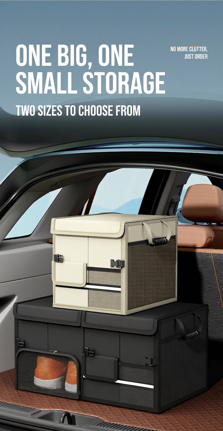 Car storage boxes can be folded and stored, practical multifunctional trunk storage boxes for cars, wholesale