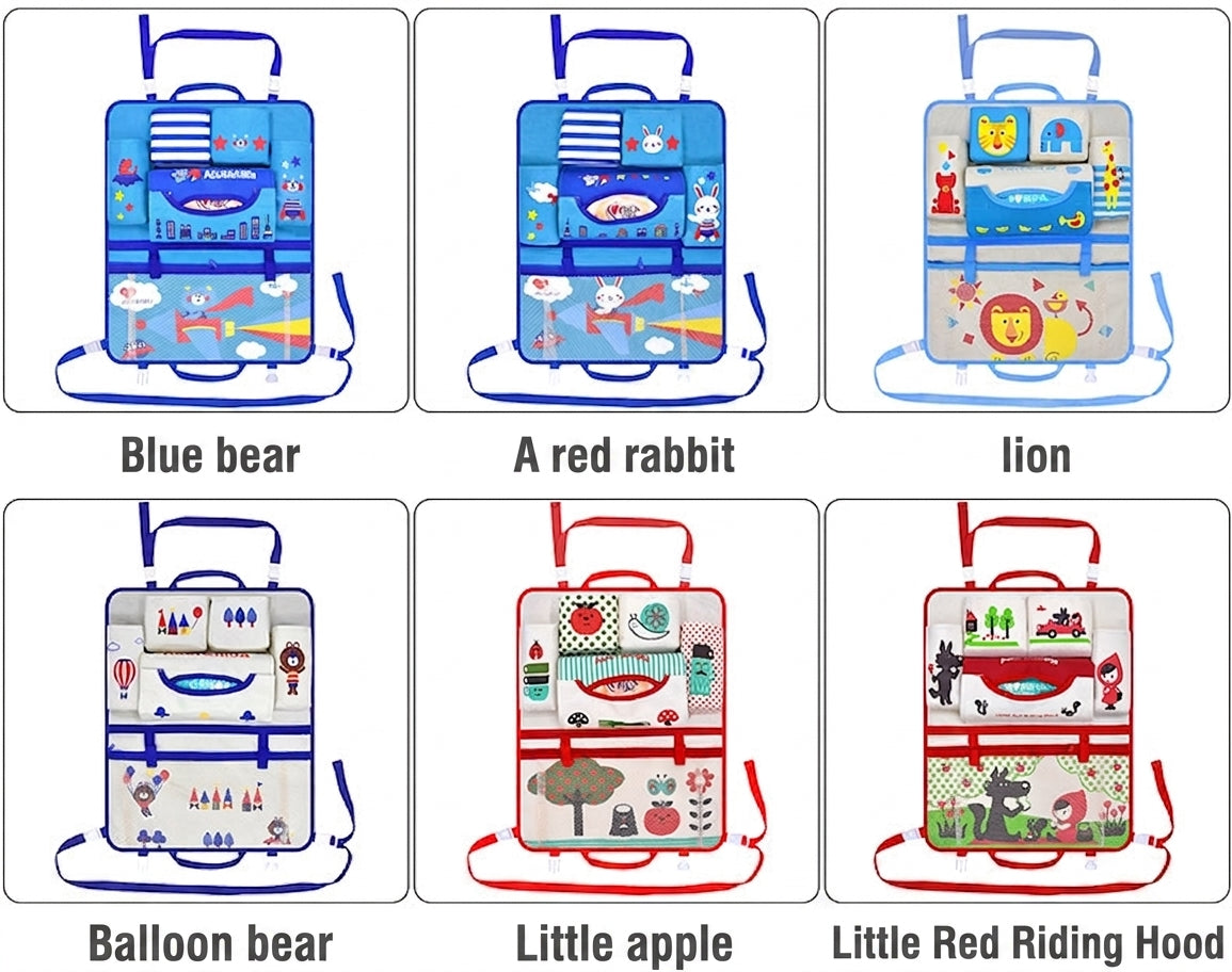 New car seat back bag, Japanese cartoon cute multifunctional storage bag, baby supplies, car storage hanging bag