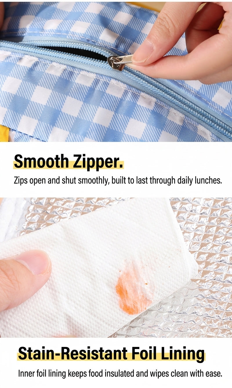 Insulated Lunch Box Bag, Portable Large Capacity