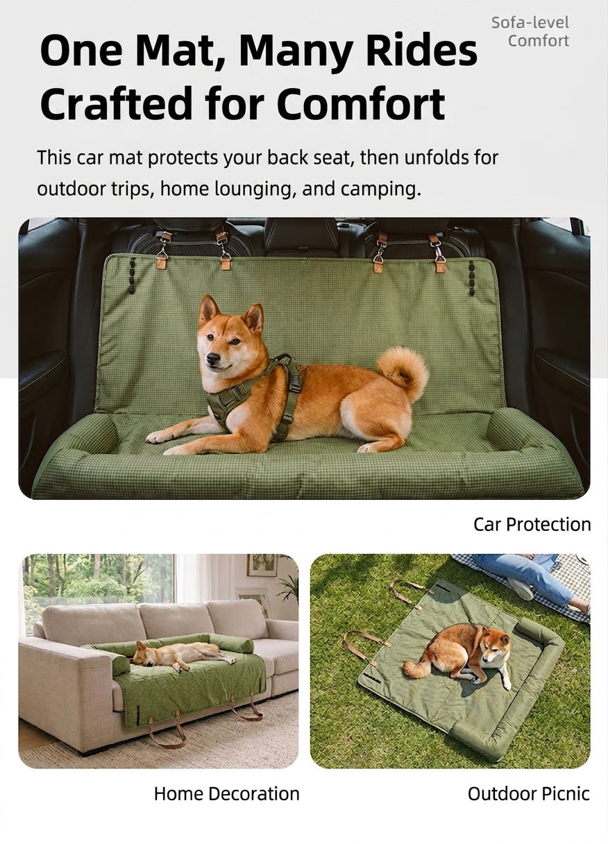 Water-repellent, dirt-resistant, scratch-resistant travel rear car dog bed, convenient for small, medium, and large dog pet supplies dog bed