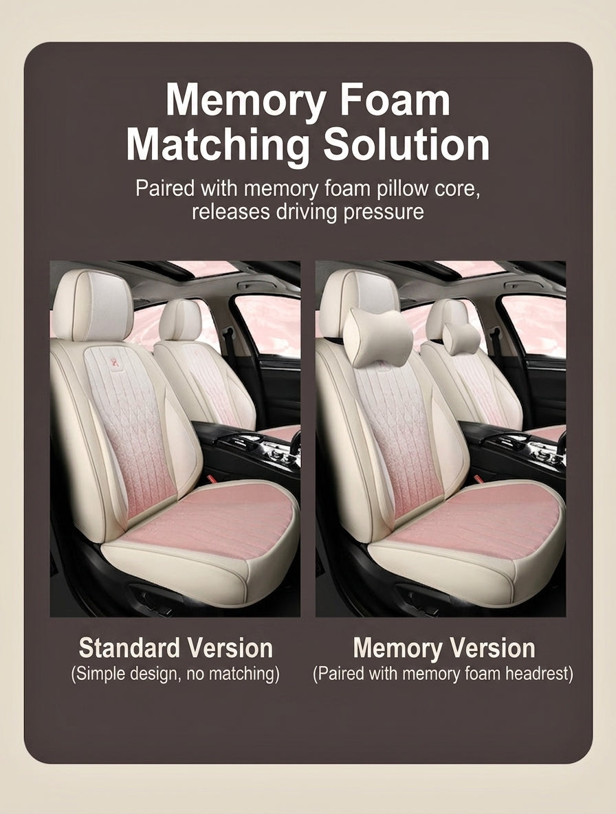 Car seat cushion linen fabric art all-inclusive all-season universal goddess seat cushion 2026 new model interior breathable seat cover wholesale