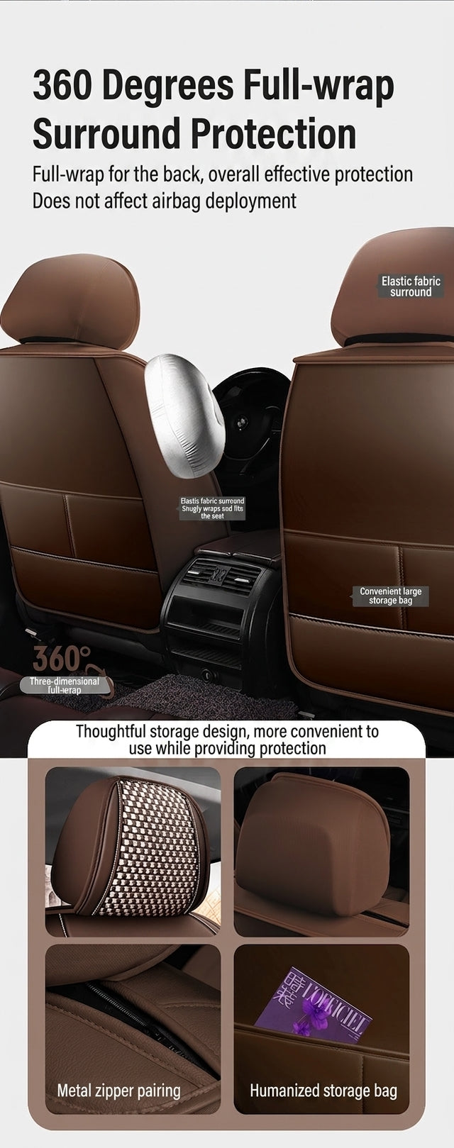 Full-coverage car seat covers for Napa leather car seat cushions, five-seat universal Ice Silk car seat cushions, all-season universal model wholesale