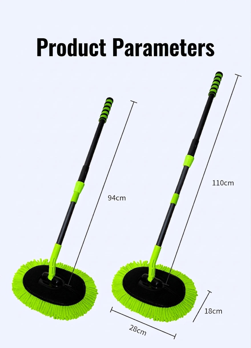 Car wash mop, car wash brush, car brush bristles, retractable long rod, retractable car wash brush cleaning tool