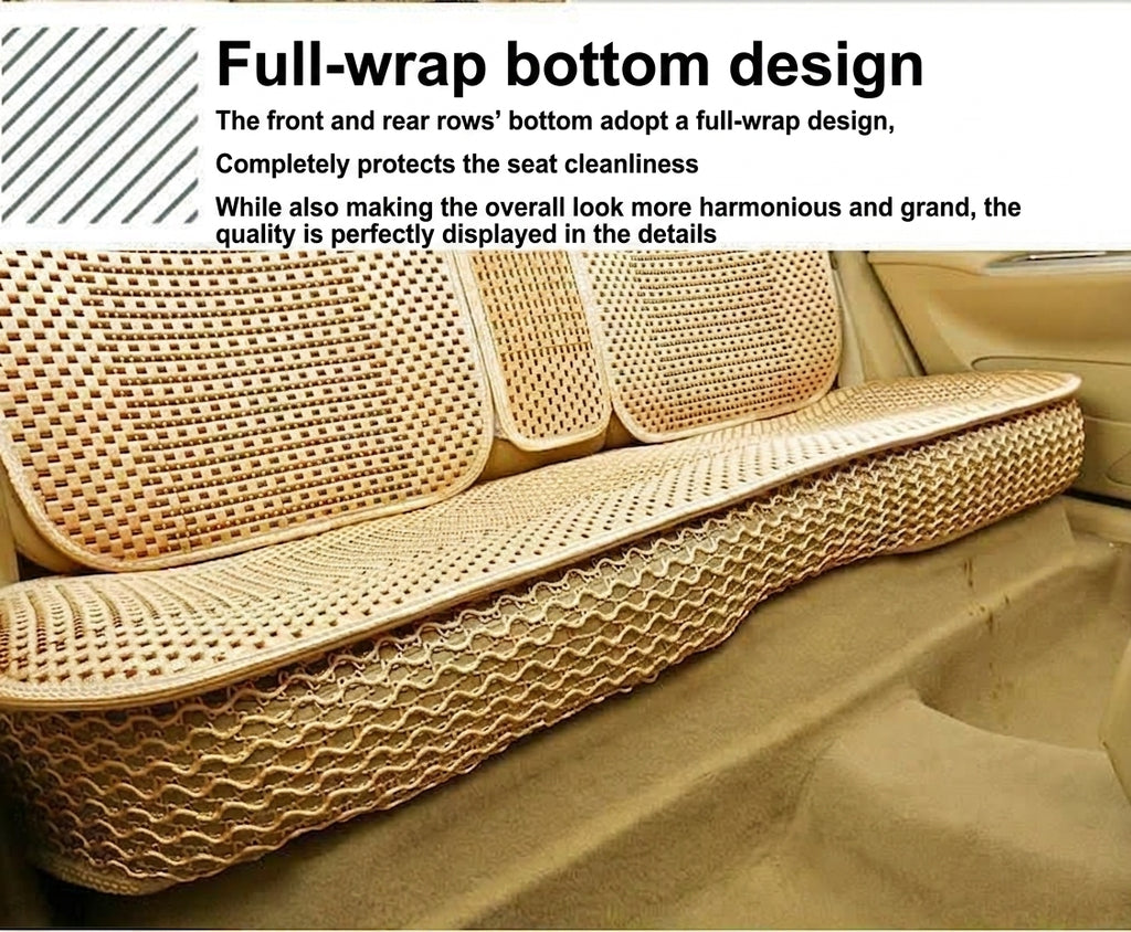 Summer Ice Silk car seat cushion, all-season universal breathable, summer-specific all-encompassing car seat cover, single-seat, five-seater, cross-border design