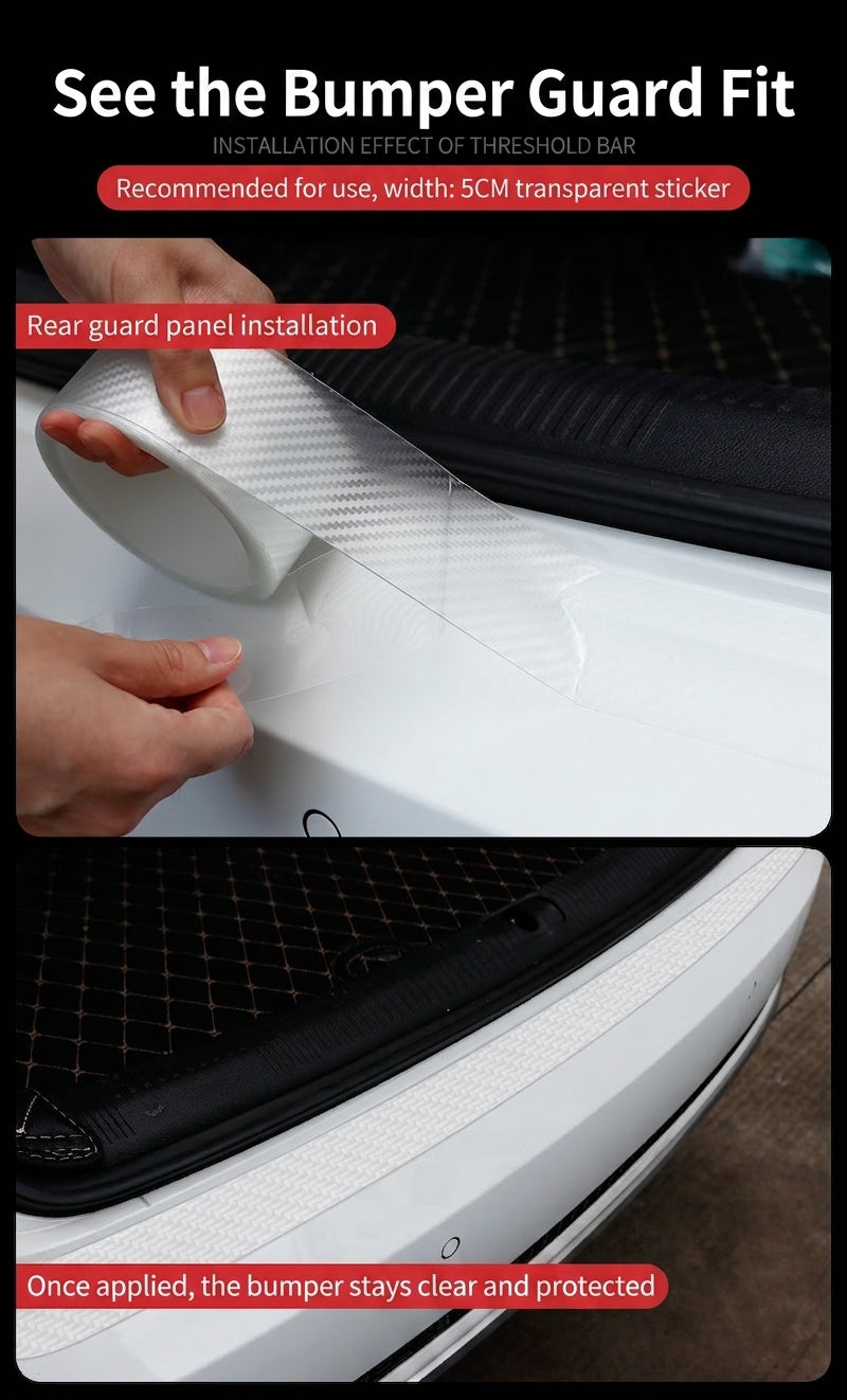 Car sill strips, carbon fiber bumper anti-collision strips, anti-stepping paste, carbon fiber pattern, universal body film stickers, decorative strips