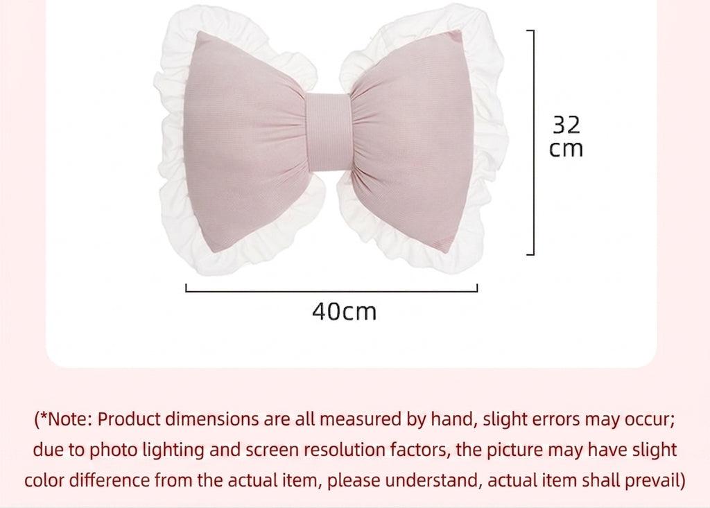 Creative butterfly-shaped car headrest neck support with lace edges for car cushions, all-season universal comfortable breathable car lumbar support
