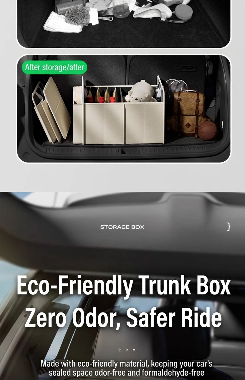 Car trunk storage box, cross-border trunk folding multifunctional Amazon bestseller, self-driving touring in-car storage box