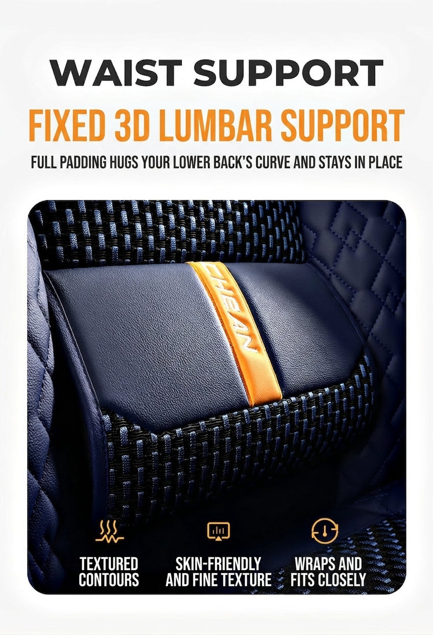The 2025 new lumbar Napa leather ice silk car seat cushion is suitable for all seasons