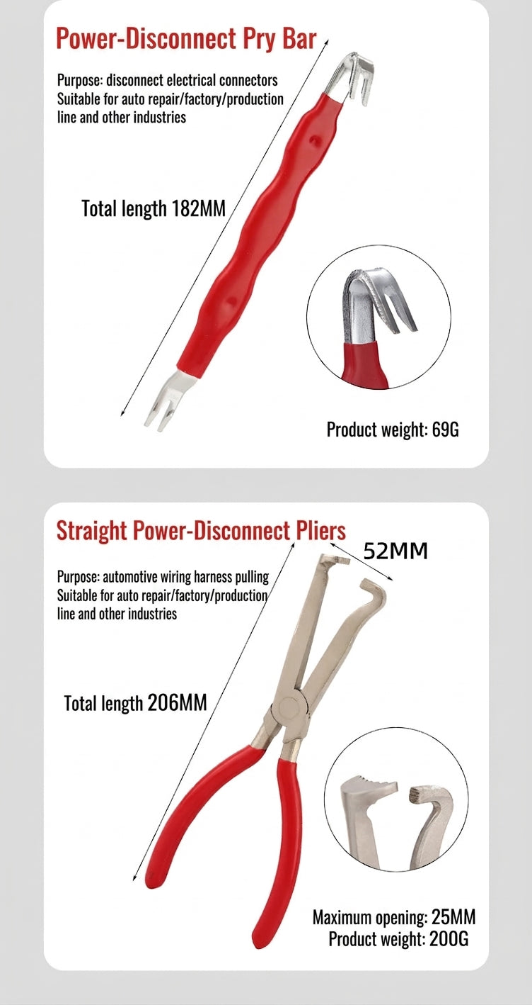 Cross-border automotive repair tool sets, gasoline pipe joint disassembly pliers, car ring separators, pipe bundle pliers, wholesale