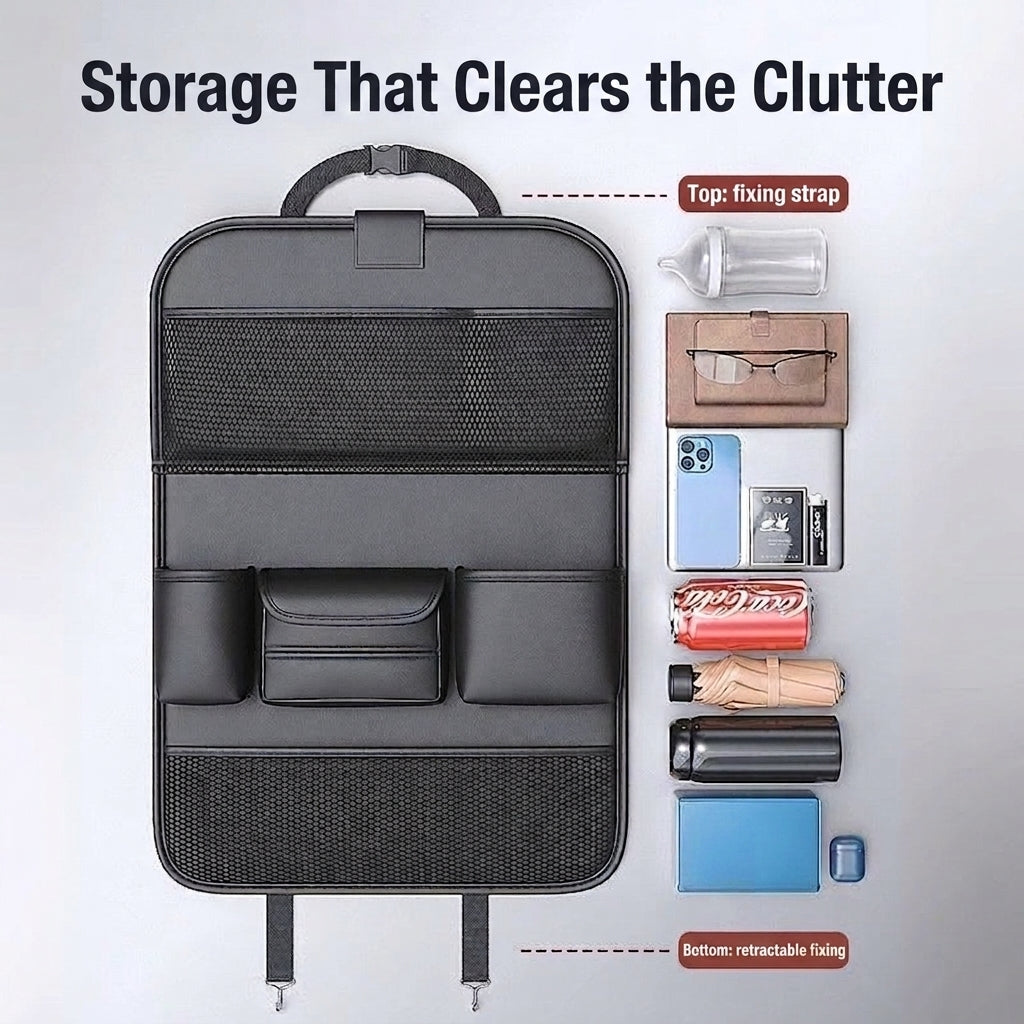Car seat back, shelf, seat back, storage bag, children's car back seat, folding table, car table, back seat