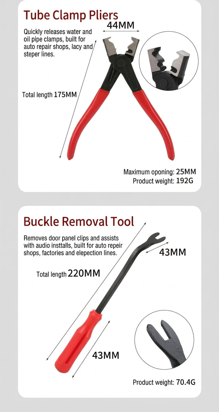Cross-border automotive repair tool sets, gasoline pipe joint disassembly pliers, car ring separators, pipe bundle pliers, wholesale