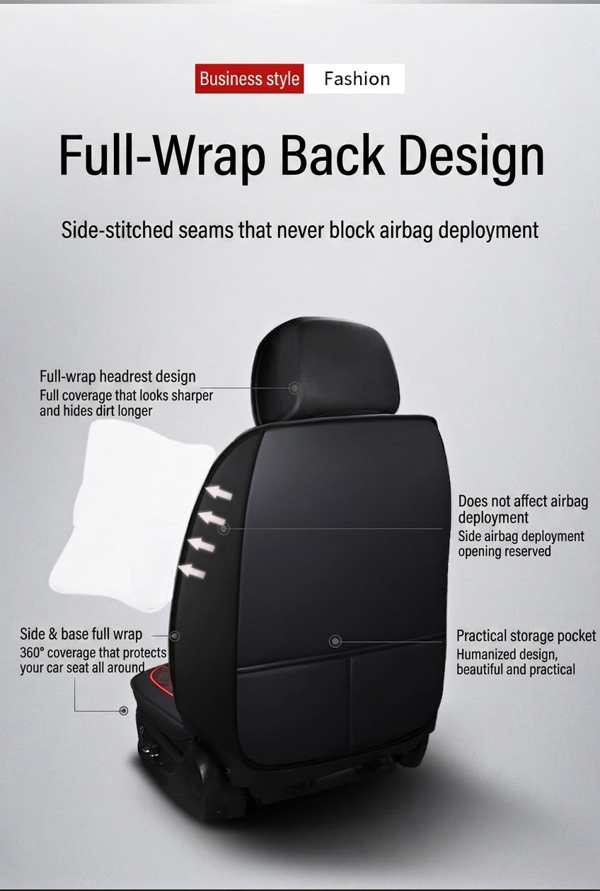 New all-season universal cartoon car seat cushion wholesale, premium feel, full leather, full coverage for small passenger car seat cushions