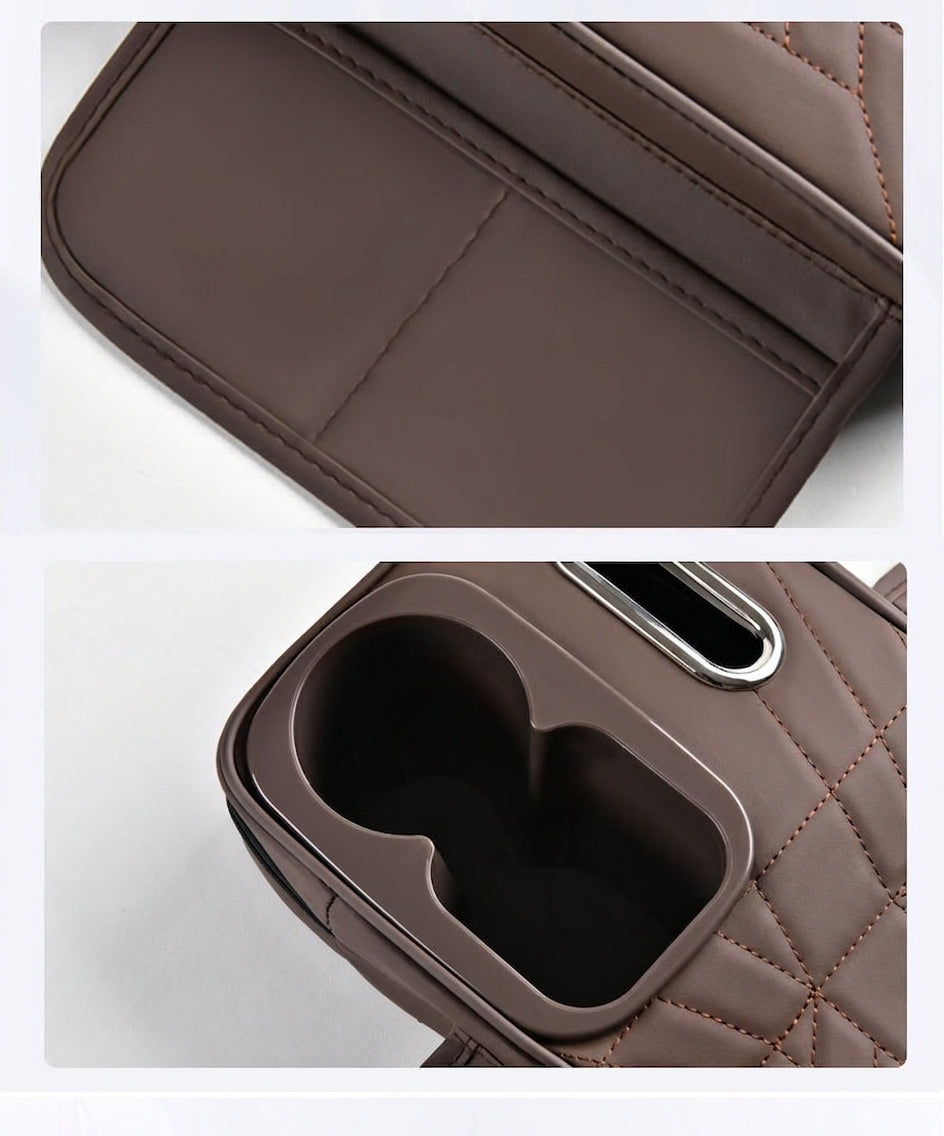 Multi-functional car armrest box water cup holder heightened central protective cover car tissue box supplies storage mat