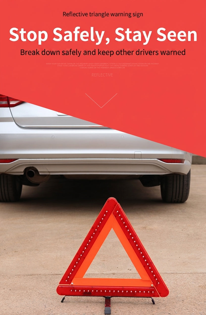 LED lighted tripod automotive safety triangle cross-border dedicated for rear-end collision prevention vehicle-mounted emergency bracket