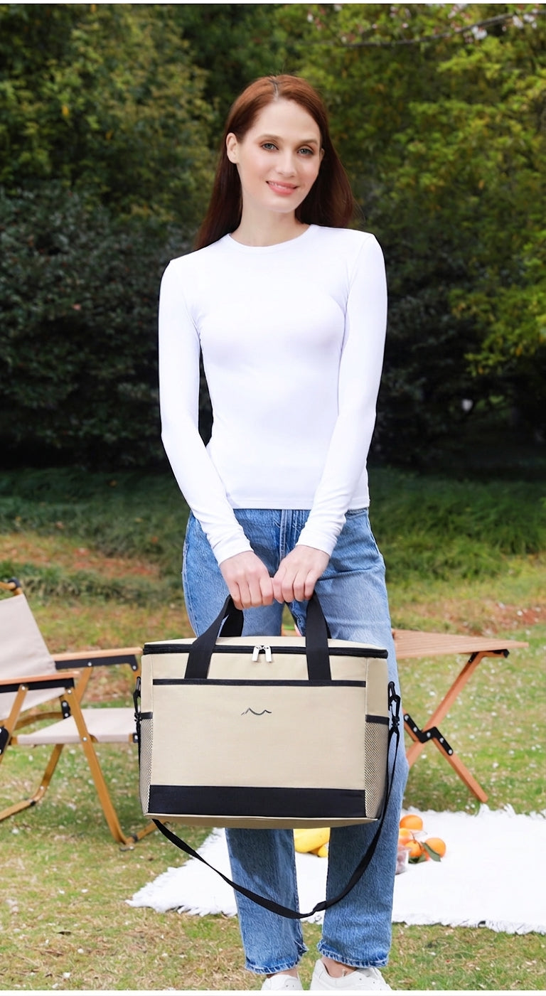 Insulated Cooler Bag, Portable Cold Storage